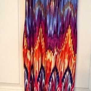 VENUS Colorful Maxi Skirt with Purple, Orange, and Blue